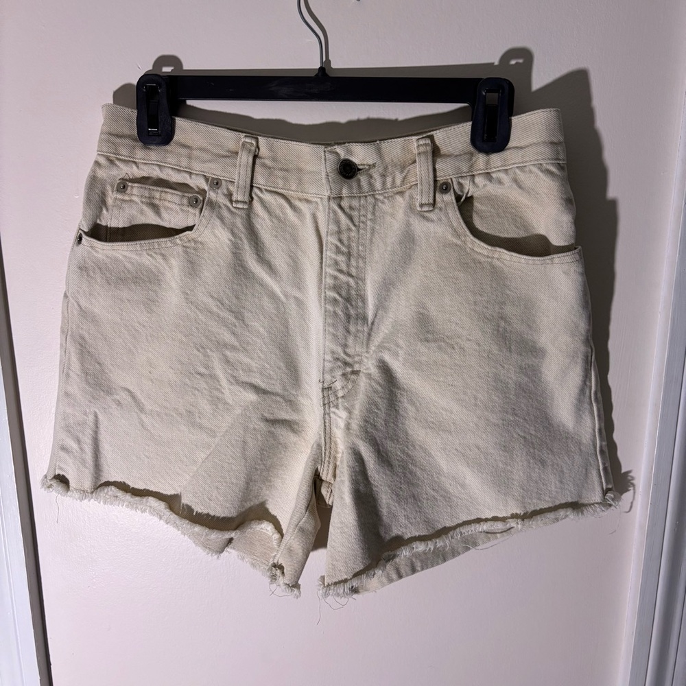 MODA INTL high rise jean shorts